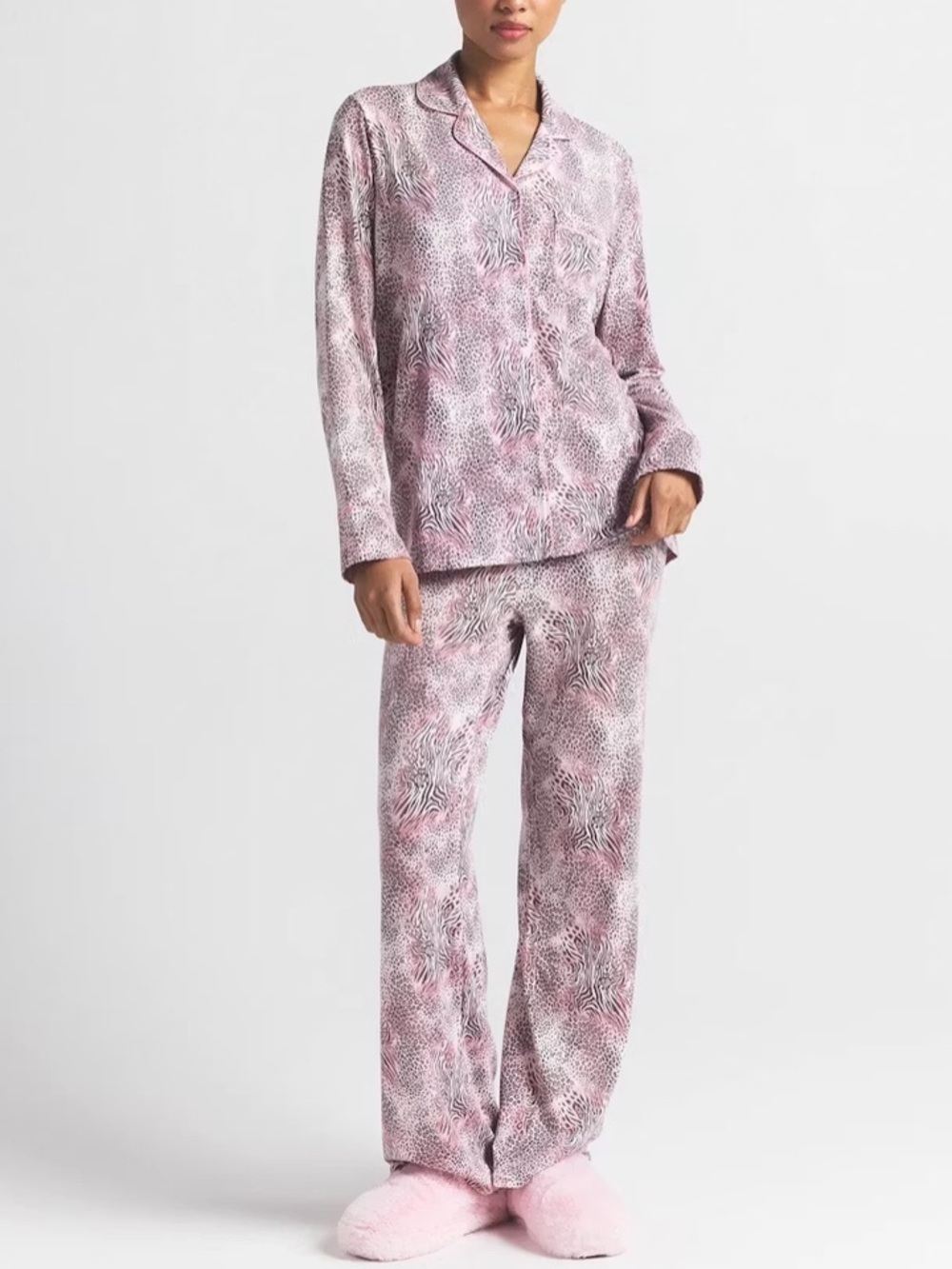 NWT Skims Long Sleeve Sleep Set in Bloom Mini Multi Animal S & L